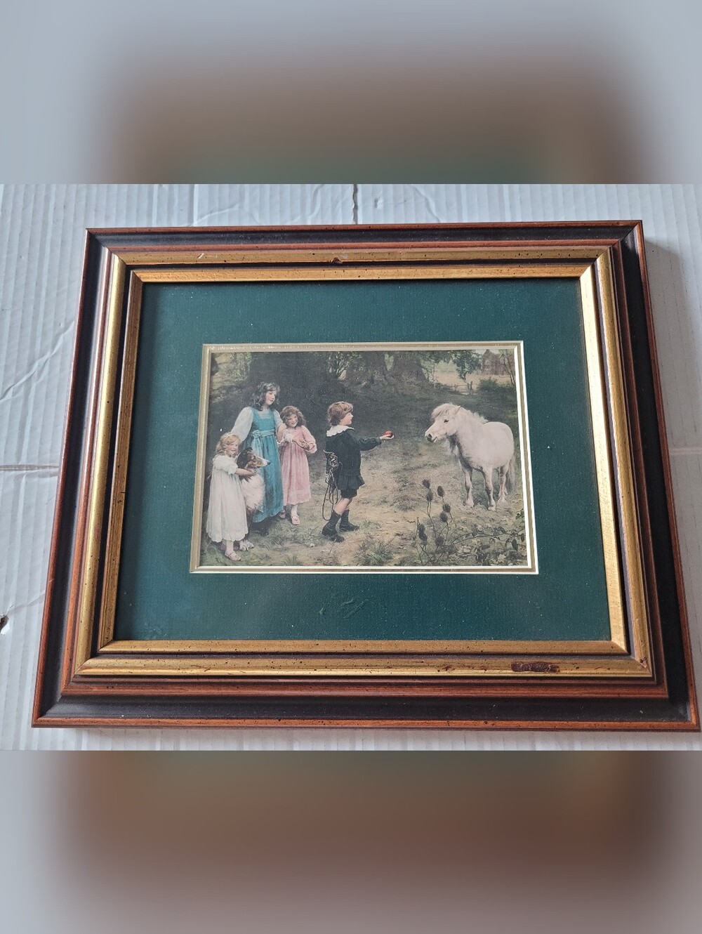 Vintage Framed Print "A Tempting Bait Artwork by Arthur John
